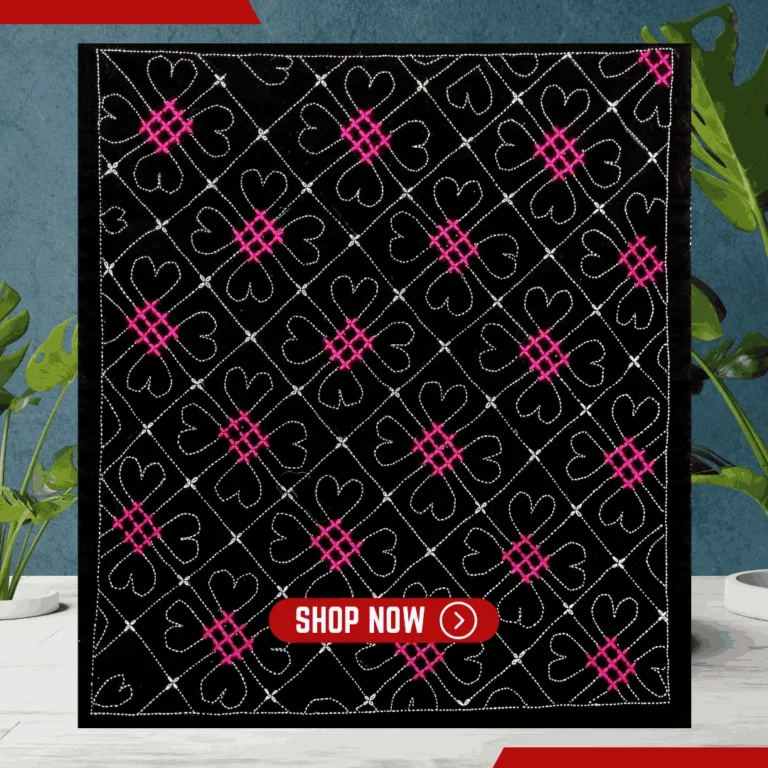 black color baby nokshi katha by craft villa